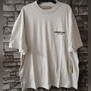 Fear of God Essentials Beige Short Sleeve Men's  Tee